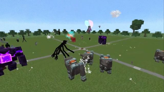 END MOBS TEAM Vs PIGLIN, ILLAGER & VILLAGER MOBS TEAM (Minecraft Mob Battle)