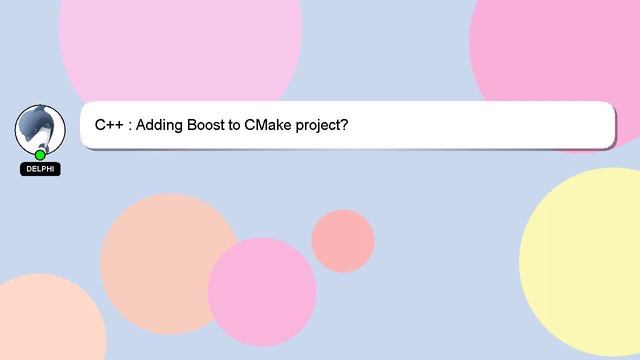 C++ : Adding Boost to CMake project? смотреть онлайн