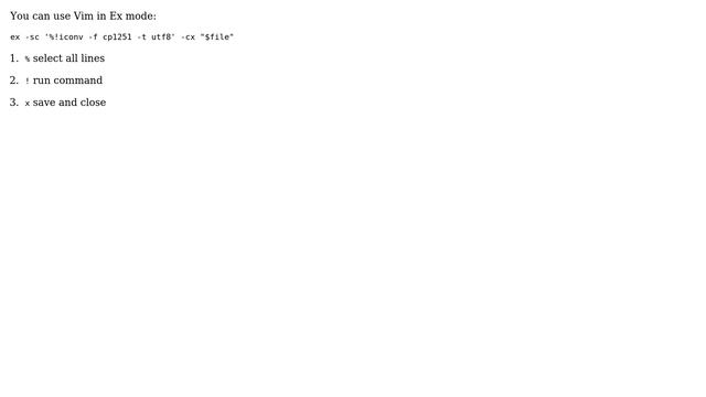 Unix & Linux: How can I make iconv replace the input file with the converted output? смотреть онлайн