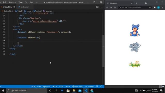 Parallax effect on mousemove | HTML, CSS and Javascript смотреть онлайн