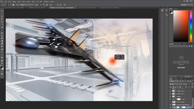 Adobe Photoshop CC 2015: Military Aircraft Speed Modelling( basic and primitive modelling) смотреть онлайн