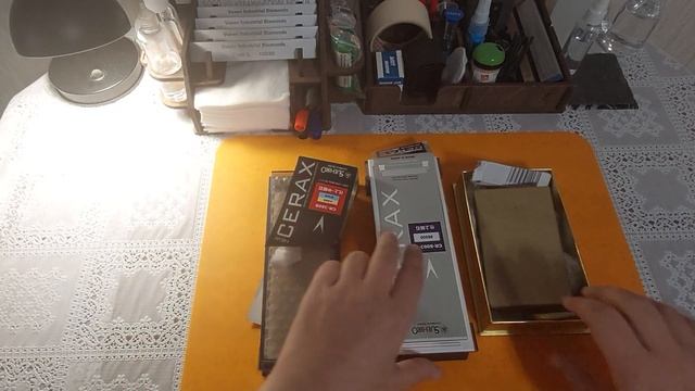 Мои новые японские камни для заточки опасных бритв. Два сета: синтетический и с финишем на япнате. смотреть онлайн