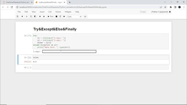PYTHON DERSLERİ #38 - Hata Yönetimi (Try & Except & Else & Finally) смотреть онлайн