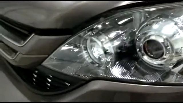 Установка светодиодных линз на Honda CR V! смотреть онлайн