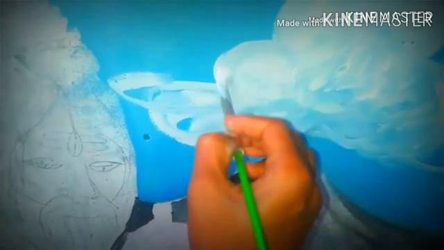Wall painting// mahakal painting for beginners painter// by Dayal art present смотреть онлайн