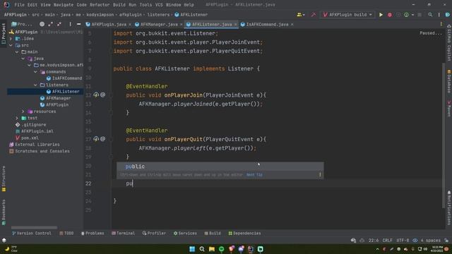 Spigot Plugin Development - 85 - AFK Plugin | Part 1 смотреть онлайн