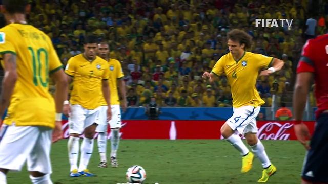 David Luiz goal vs Colombia | ALL THE ANGLES | 2014 FIFA World Cup смотреть онлайн