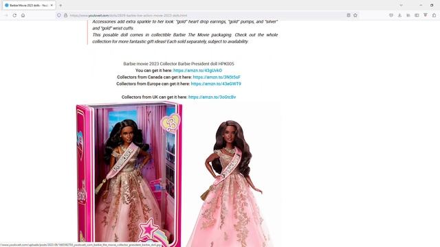 Barbie Movie 2023 dolls chat president gloria ken 3 pack fashion gold disco western plaid & more смотреть онлайн