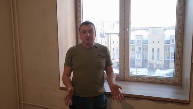 Откосы на окна из ЛДСП EGGER толщиной 10 мм под дерево в квартире. Краткий обзор смотреть онлайн