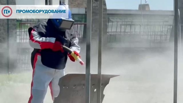 Пескоструйный аппарат в работе, ресивер для компрессора , винтовой компрессор Crossair. смотреть онлайн
