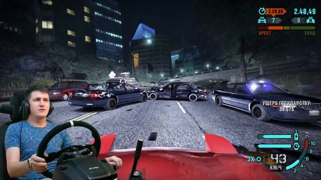 NFS CARBON ДРАКОНИМ КОПОВ НА РУЛЕ LOGITECH G29 POMEO007 POMEO*007