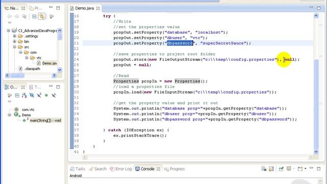 VTC Player Advanced Java Programming Java SE 7, Property Files смотреть онлайн