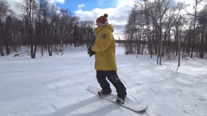 Обучение сноуборду, урок №2. Соскальзывания и контроль скорости.