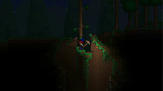 Terraria Let's Play - Part 2 - Caves & Monsters! смотреть онлайн