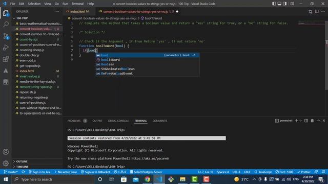 18- Convert boolean values to strings 'Yes' or 'No' - [Problem Solving in JS] | بالعربي смотреть онлайн