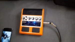 Alp Leaf guitar play with Joyo Jam buddy mini amp