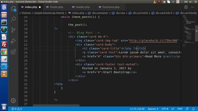 Wordpress WooCommerce Theme Development Tutorials #14 WP Post Loop to Render Dynamic Content смотреть онлайн