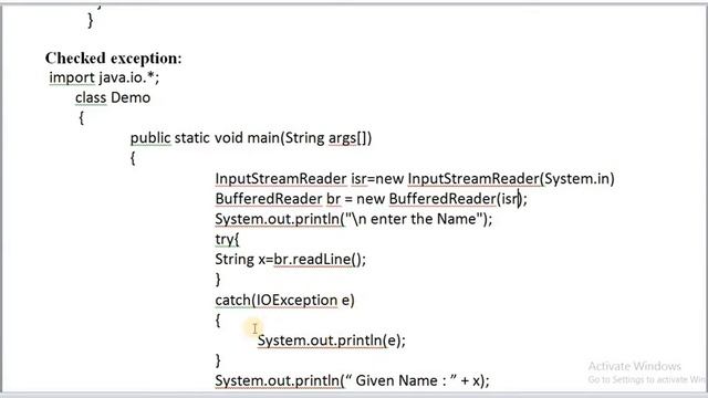 CHECKED AND UNCHECKED EXCEPTION IN JAVA смотреть онлайн
