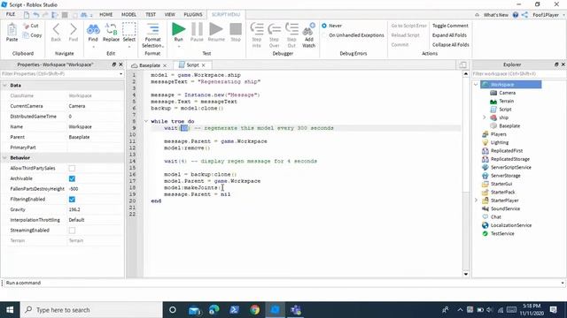 How to make a regeneration script in Roblox studio! смотреть онлайн