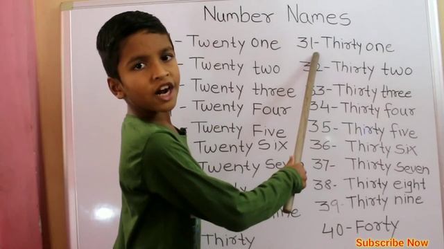 Number Names with Spelling 21 to 40 | 21 to 40 numbers | Maths for kids | Ginti смотреть онлайн