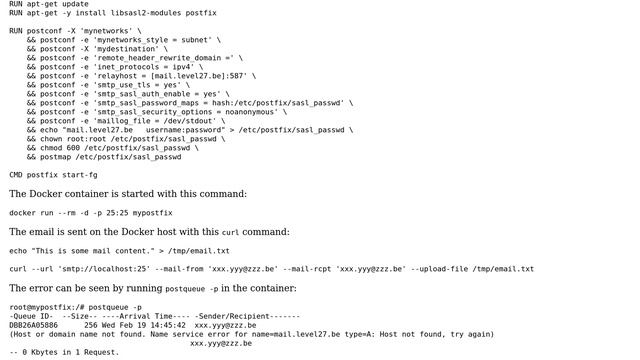 DevOps & SysAdmins: Postfix in Docker: Host or domain name not found (DNS and Docker) смотреть онлайн