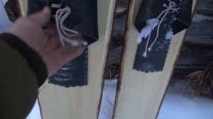 Как устроены охотничьи лыжи с камусом, крупный план, лыжи Поскрякова