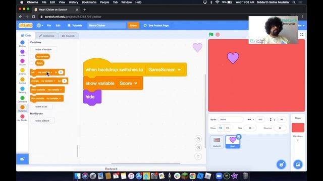 Scratch Heart Clicker Game | Beginner Scratch Tutorial смотреть онлайн