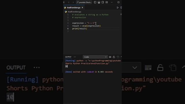 Using Python's eval() Function to Evaluate Mathematical Expressions #coding #programming #python смотреть онлайн