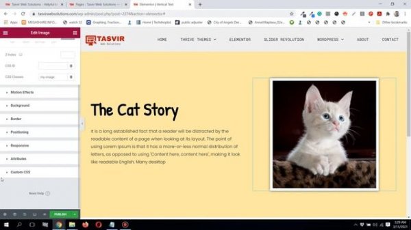 How to rotate an image in Elementor Pro WordPress