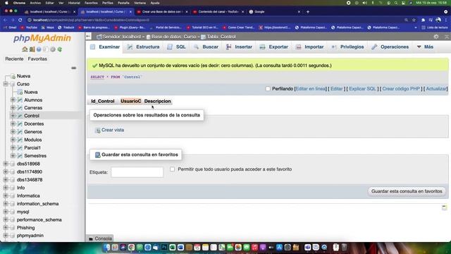 Crear un disparador en la base de datos en PhpMyAdmin con Código смотреть онлайн