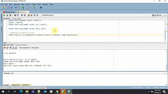 Identity Column in Oracle SQL | Generated By Default in SQL смотреть онлайн