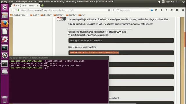 Ubuntu 16.04 - LAMP - phpmyadmin - répertoires de travail - CMS смотреть онлайн