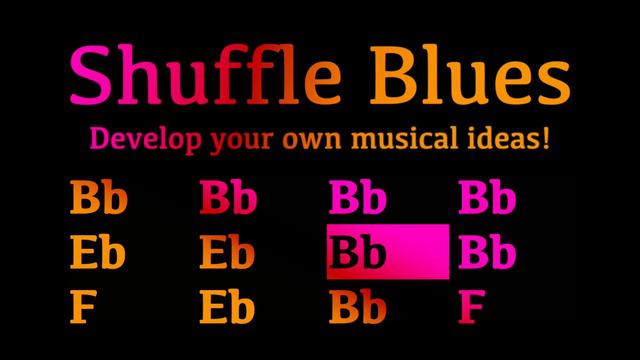 Shuffle Blues Bb Major, Backing Track, 120bpm. 12 Bar Blues Chords. Have Fun!