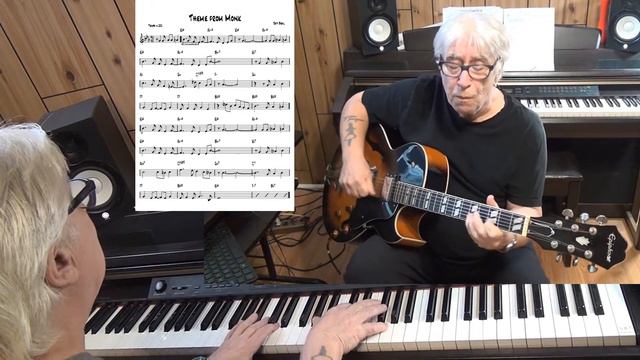 Theme from Monk - Jazz guitar & piano cover ( Jeff Beal ) смотреть онлайн
