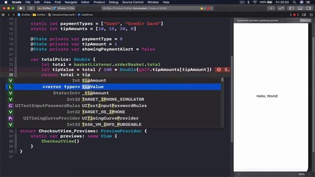 SwiftUI and Firebase tutorial, coffee App 22 of 51 смотреть онлайн