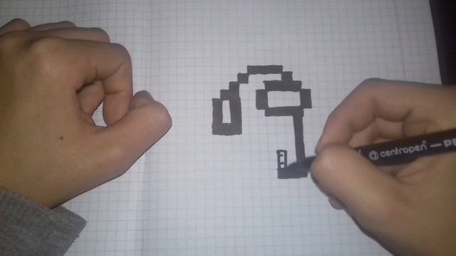 крутой рисунок по клеточкам Among Us смотреть онлайн