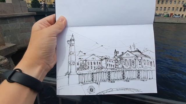 скетч-зарисовки на пленере в СПб смотреть онлайн