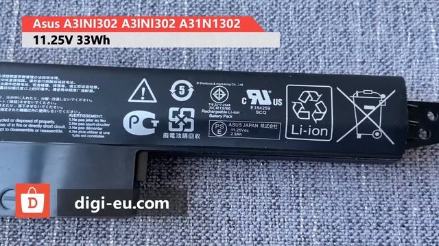 Asus A3INI302 A3lNl302 A31N1302 Batterie PC Portable Originale 11.25V 33Wh