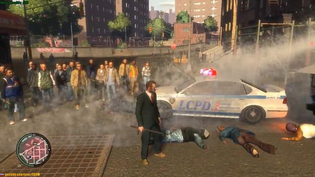 GTA 4 - В Либерти-Сити начались столкновения с полицией смотреть онлайн