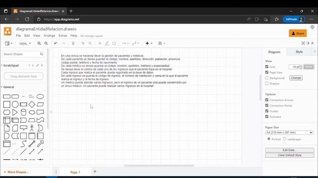 Diagrama Entidad - Relacion | Draw.io смотреть онлайн