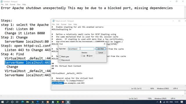 Error Apache shutdown unexpectedly This may be due to a blocked port смотреть онлайн