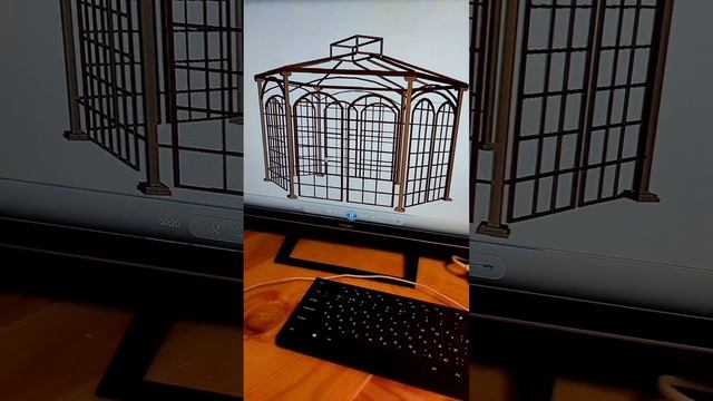 металлокаркас под шестиугольную беседку. #беседка #отдых #навесы #изметалла #металлокаркас