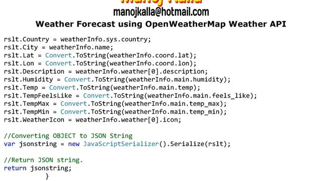 Weather Forecast in Asp.Net MVC using OpenWeatherMap Weather API, Weather OpenWeather in Asp.Net MV смотреть онлайн