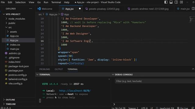Typewriter Animation With React tailwind css смотреть онлайн