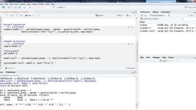 LOGIT & PROBIT REGRESSION IN R: MODEL EVALUATION!!! #1.2 смотреть онлайн