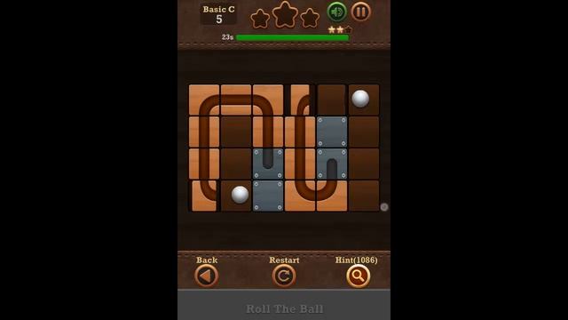 Roll The Ball Slide Puzzle 2 - Basic C Level 5 Walkthrough смотреть онлайн