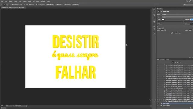 Texto usando ferramentas 3D do Photoshop (english subtitle) смотреть онлайн