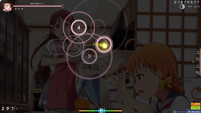 Osu! | Aqours - Kimeta yo Hand in Hand | Akitoshi's Expert | смотреть онлайн