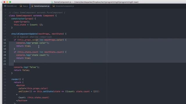 shouldComponentUpdate & PureComponent in React ProgrammingTIL React Tutorial Video Screencast 0014 смотреть онлайн