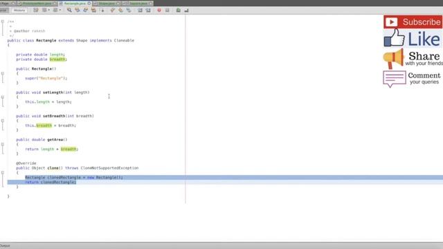Prototype Design Pattern Program in Java смотреть онлайн